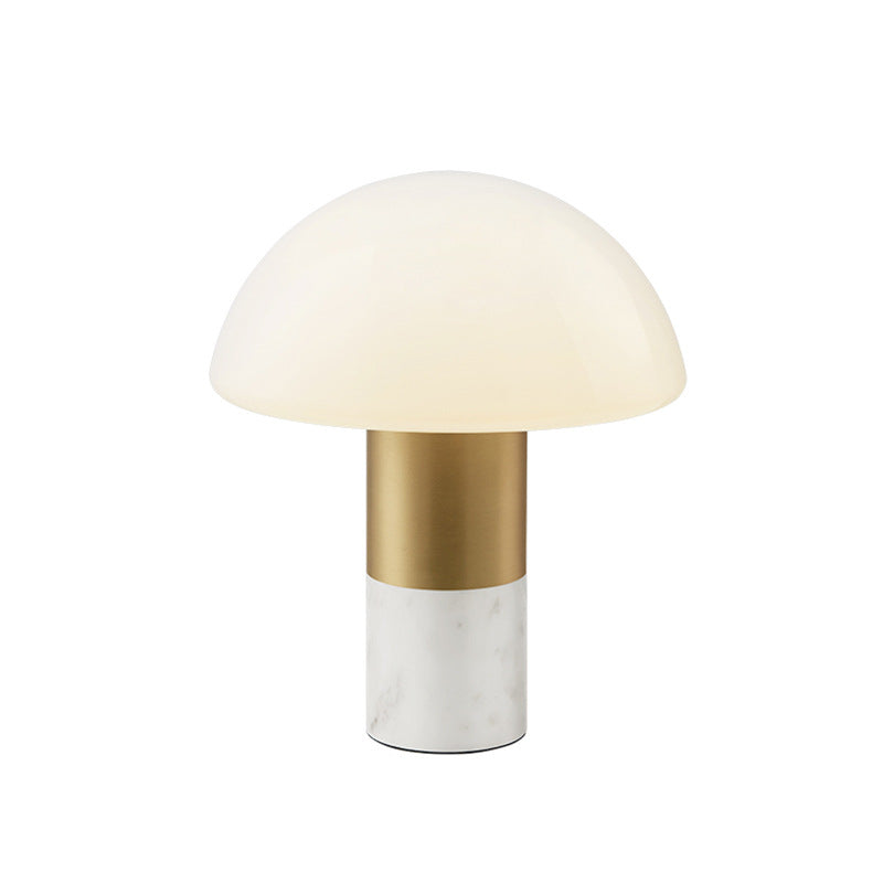 Mushroom Iron Glass Marble Table Lamp