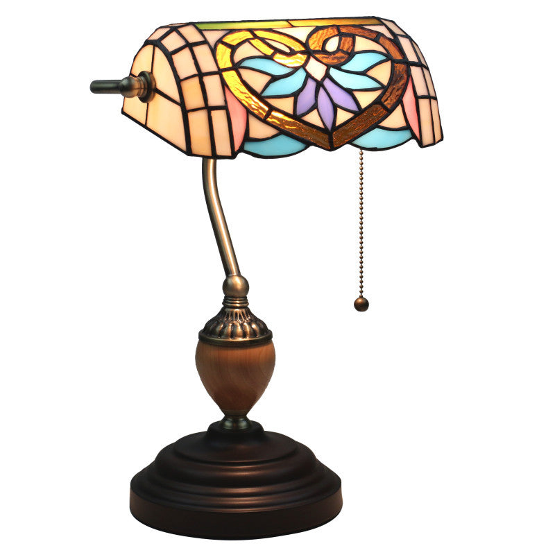 Mediterranean Heart Stained Glass Table Lamp
