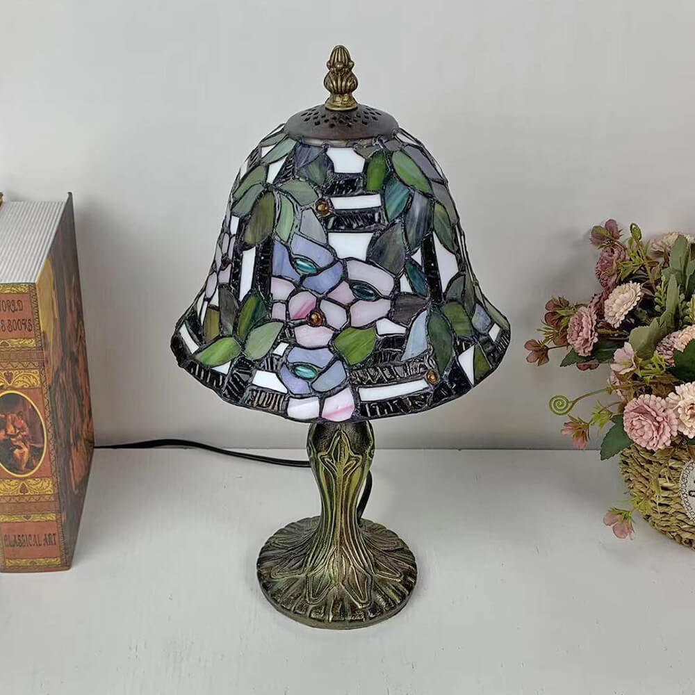 Flower Cup Alloy Stained Table Lamp