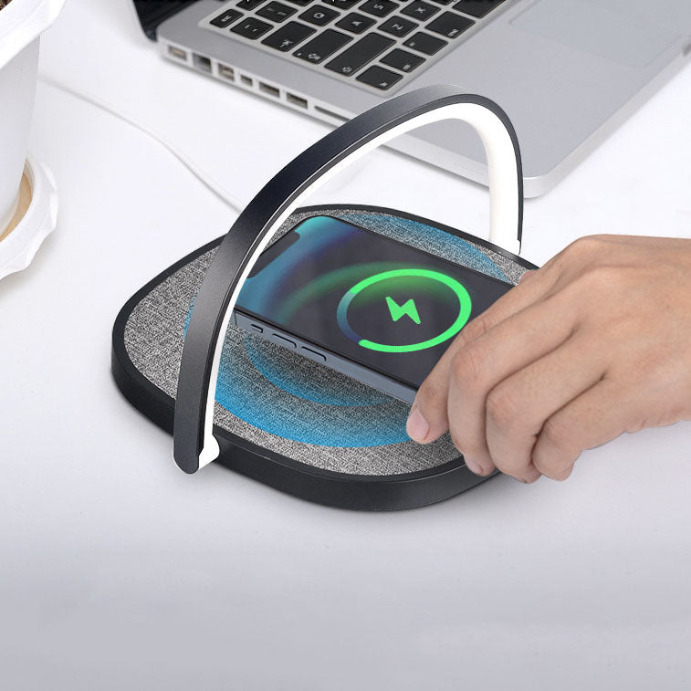 Wireless Charging Round Flat Table Lamp