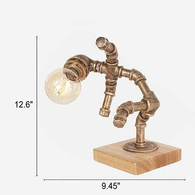 Robot Eye Protection Iron Table Lamp