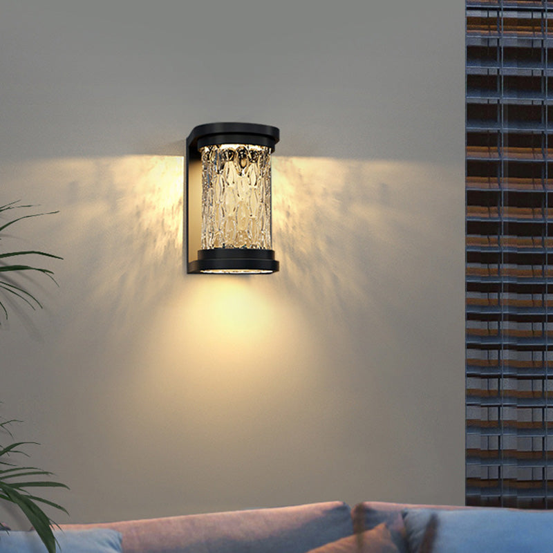 Stainless Steel Glass Cylinder Outdoor Light