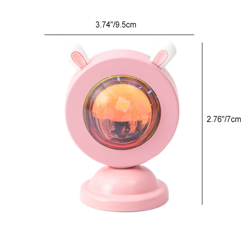 Pink Cat Ear Shape Table Lamp