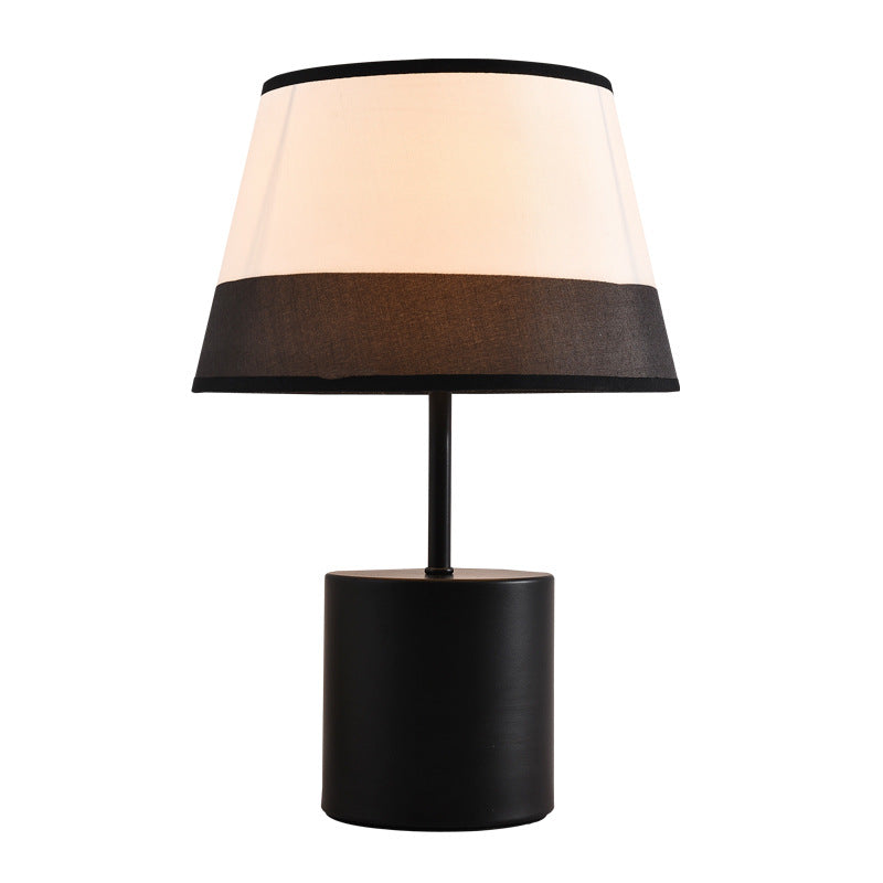 Farmhouse Fabric Metal Conic Table Lamp