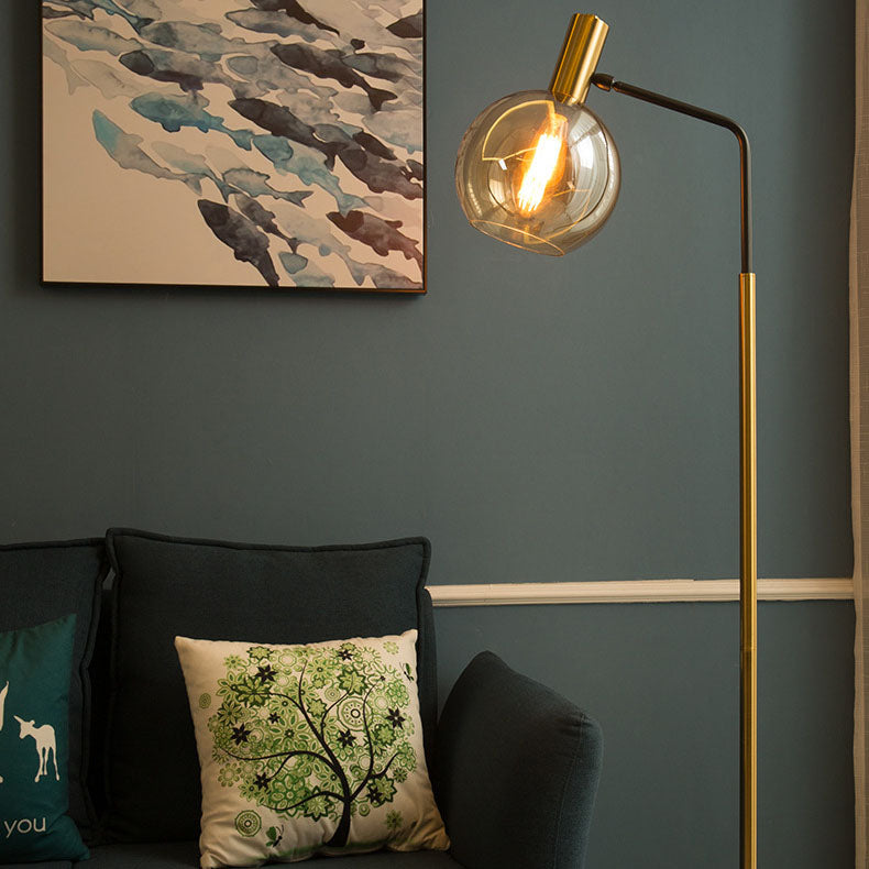 Contemporary Nordic Glass Dome Floor Lamp