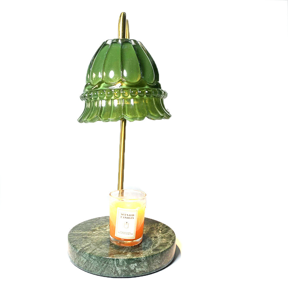 Green Glass Marble Melting Table Lamp