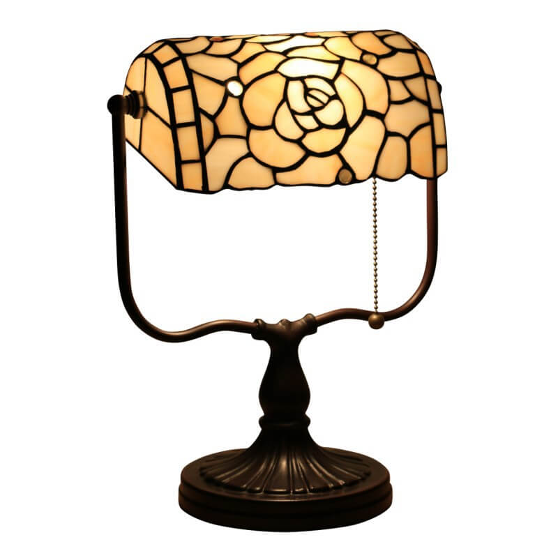 Floral Butterfly Stained Glass Table Lamp