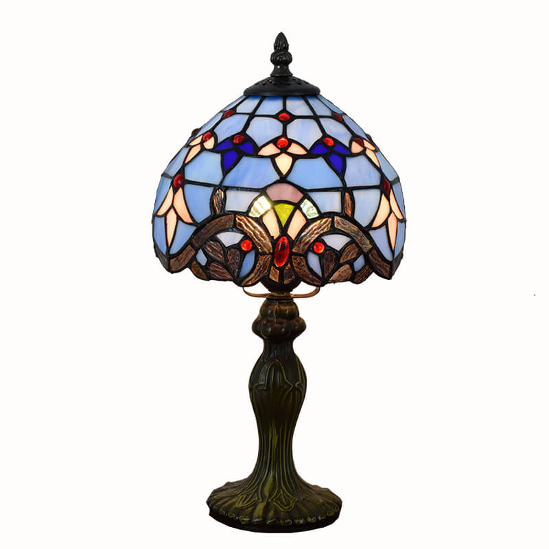 Style Blue Baroque Stained Table Lamp