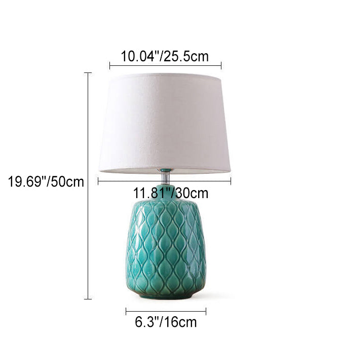 Ceramic Fabric Lampshade Table Lamp