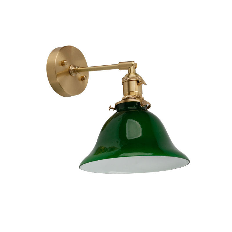 Green Cone Copper Wall Lamp