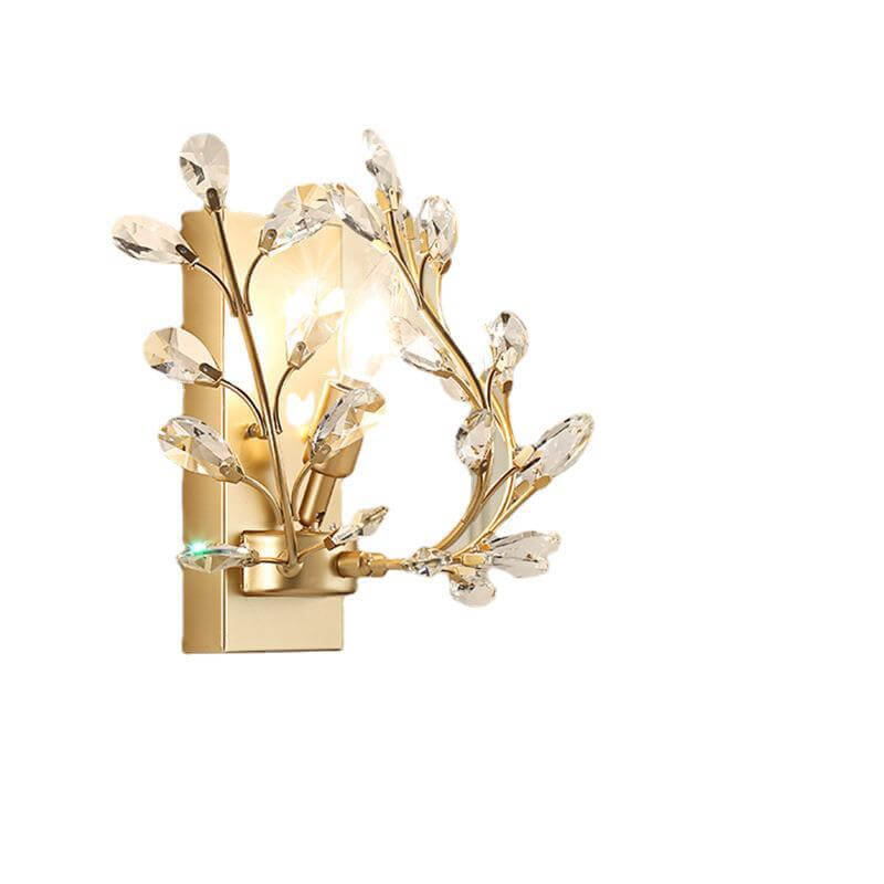 Crystal Leaf Wall Lamp