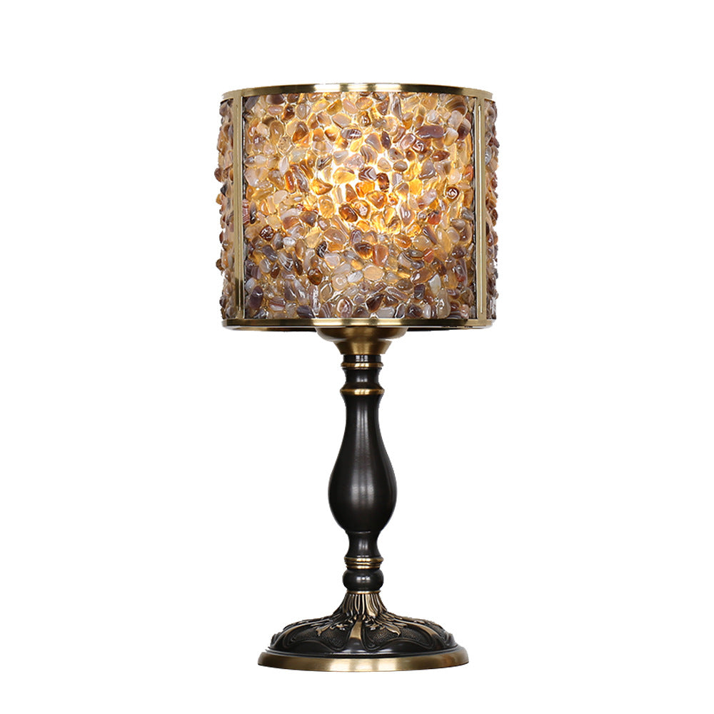Crystal Stone Full Copper Table Lamp