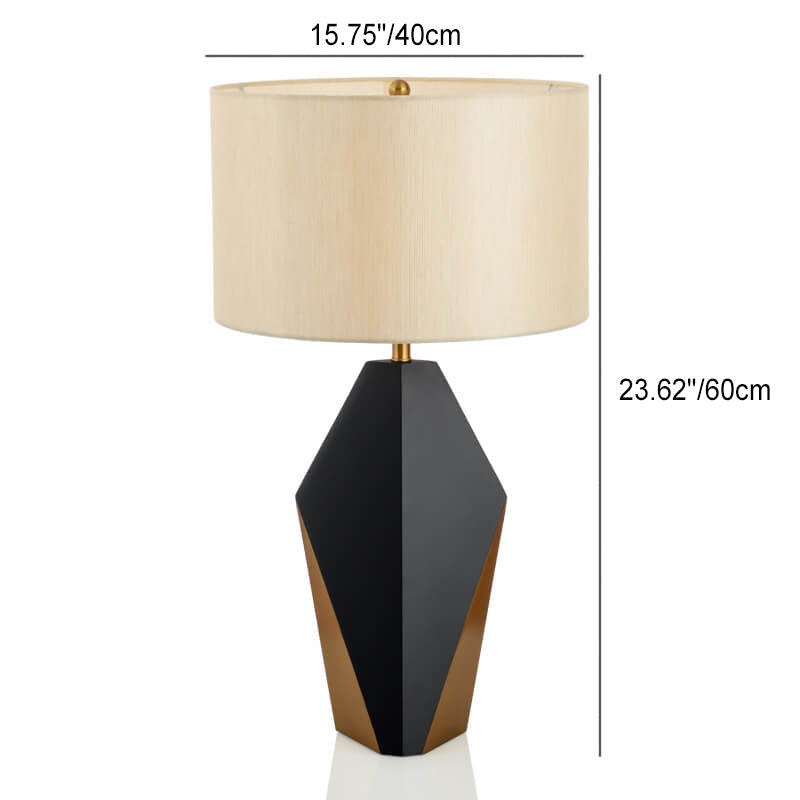 Quadrilateral Iron Fabric Table Lamp