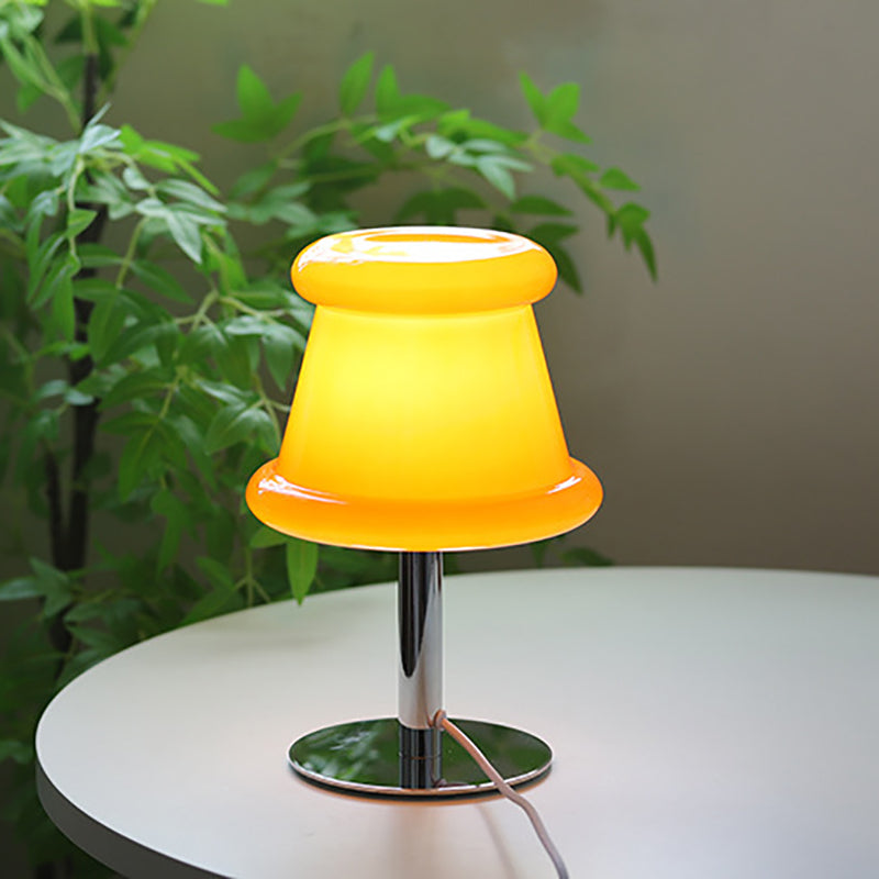 Hat Glass Iron Bedroom Table Lamp
