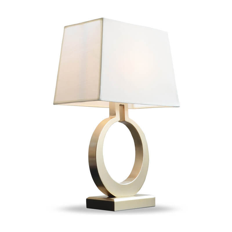 Fabric Golden Ring Table Lamp