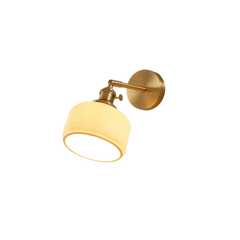 Striped Ceramic Jar Wall Lamp