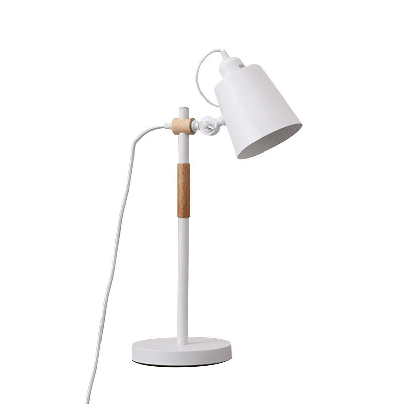 Solid Color Wood Hardware Table Lamp