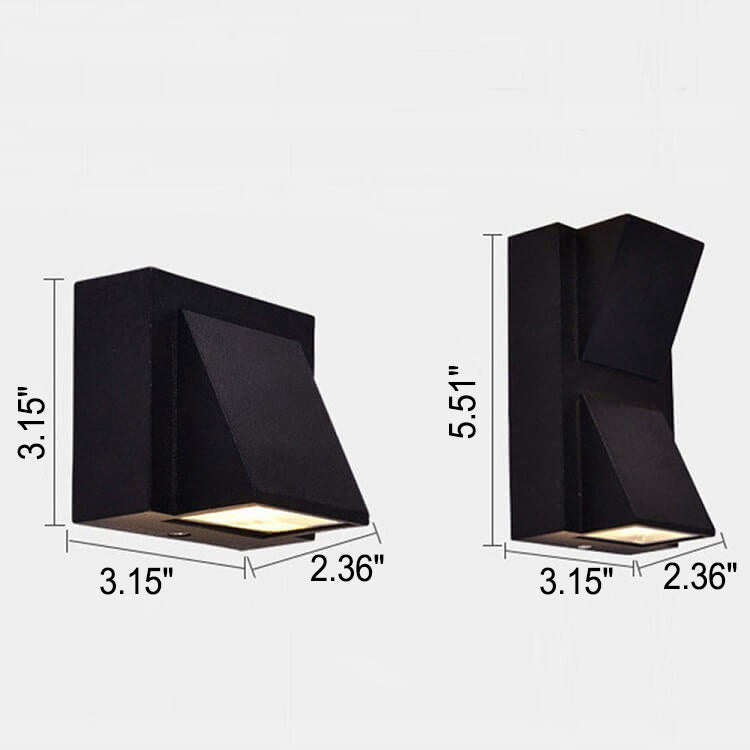 Geometric Square Outdoor Light