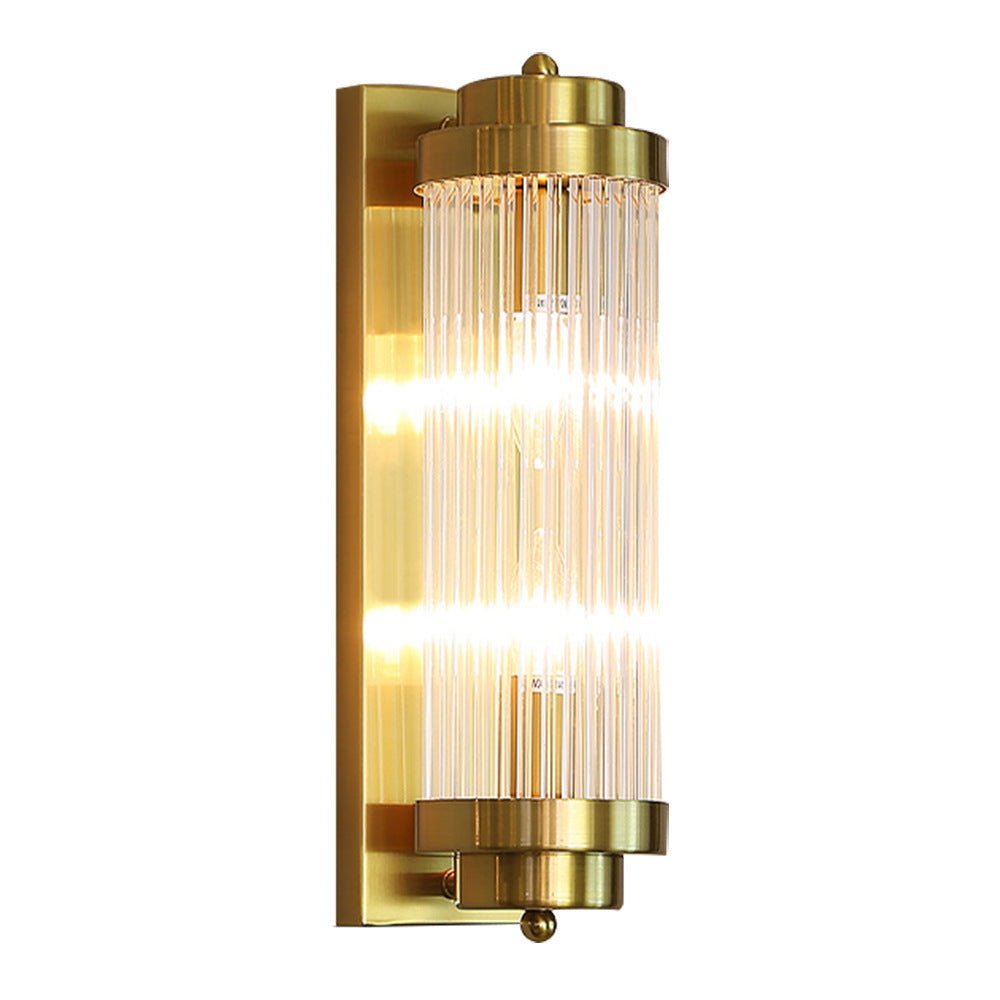 Iron Glass Cylinder Living 2-Light Wall Lamp