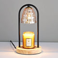 Glass Wood Melting Wax 2-Light Table Lamp
