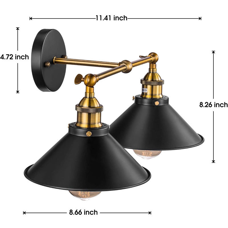 Iron 2-Light Wall Lamp