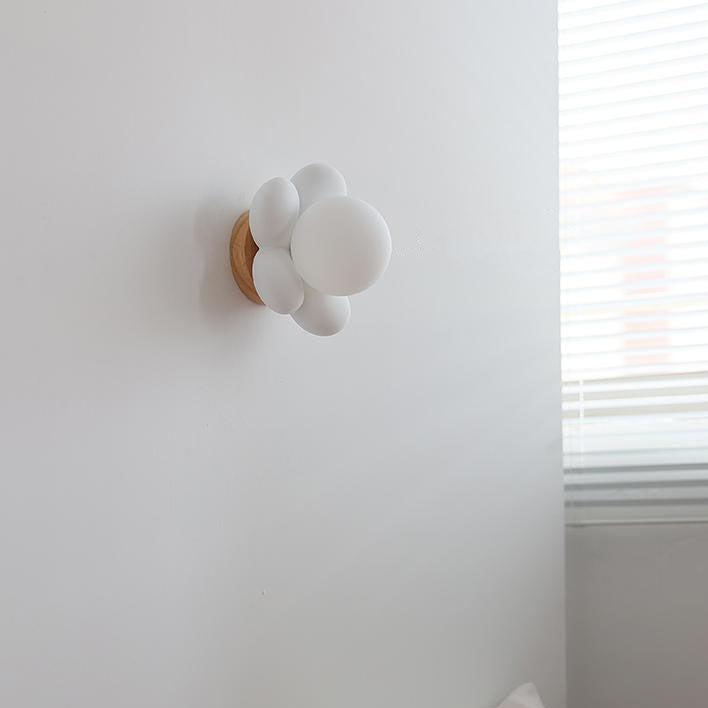 Flowers Shape Glass Ceramic Wall Lamp