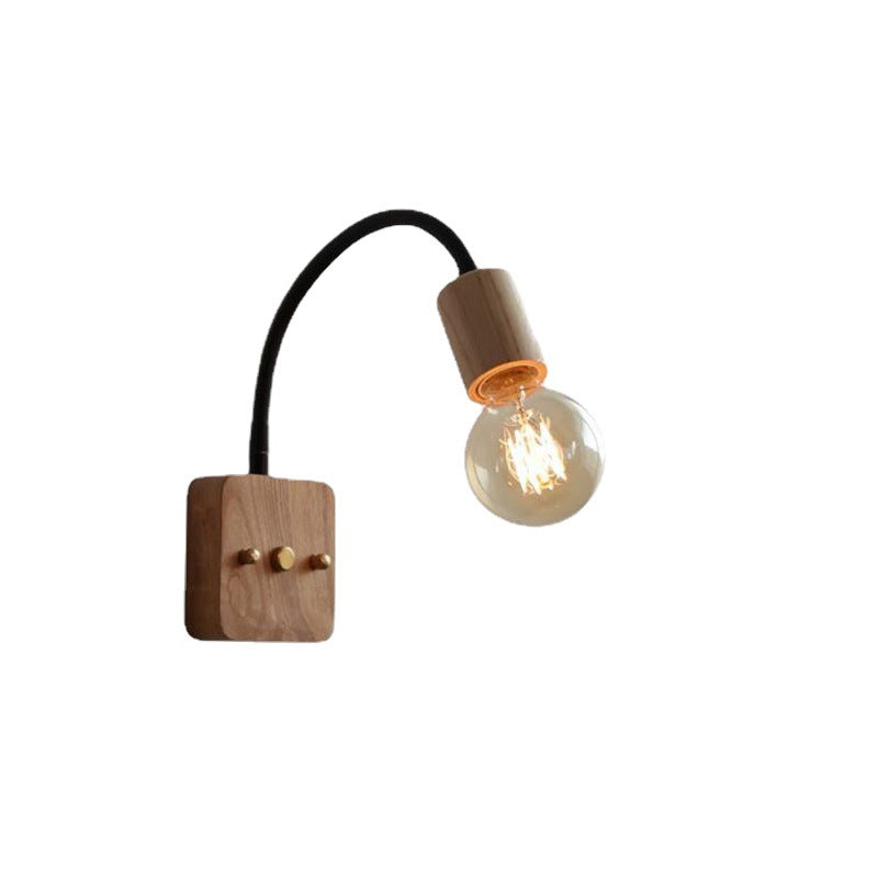 Ash Wood Hose Wall Lamp