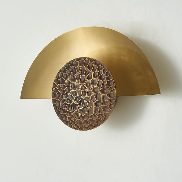 Half-Moon Round Iron Wall Lamp