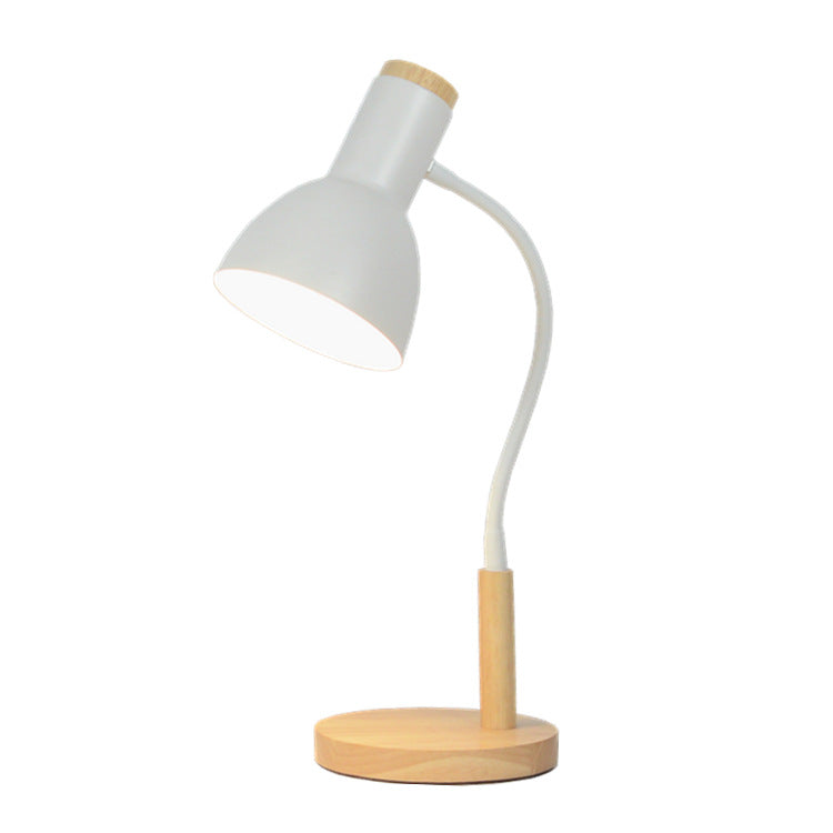Iron Round Wood Home Table Lamp