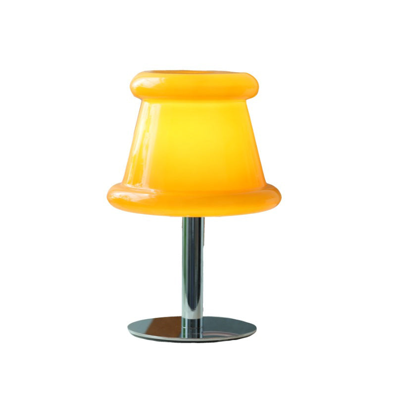 Hat Glass Iron Bedroom Table Lamp