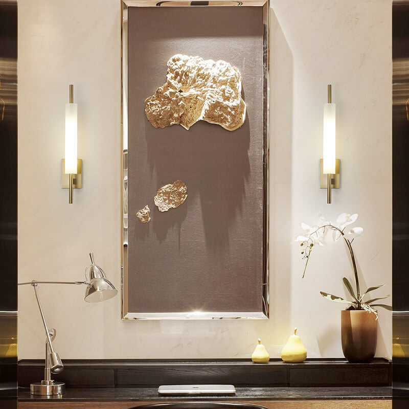 Long Glass Column Design Wall Lamp