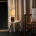 Column Wood Paper Rope Table Lamp