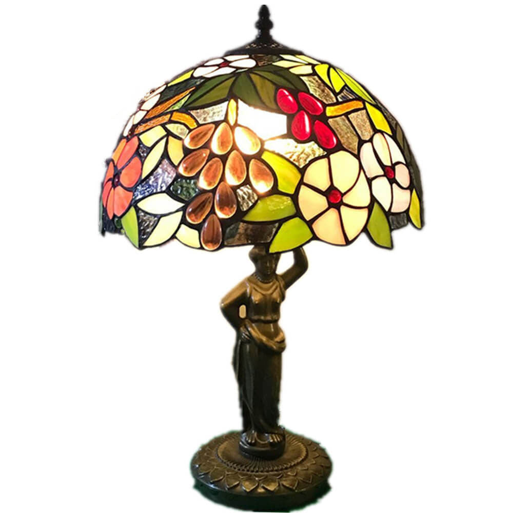 Grape Glass Metal Resin Table Lamp
