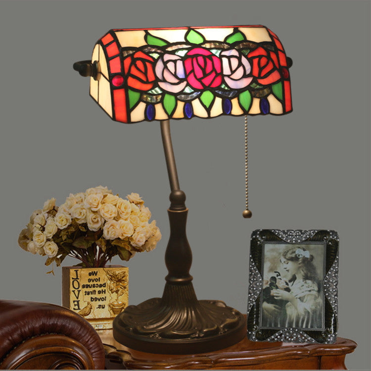 Rectangle Rose Zinc Alloy Table Lamp