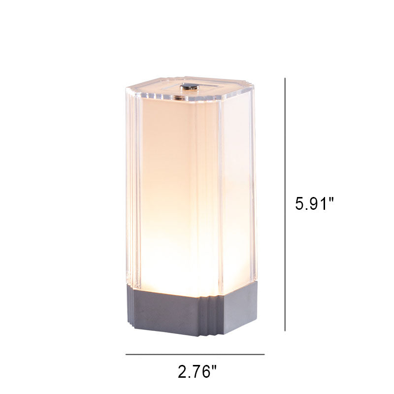 Solid Color Rectangular Acrylic Table Lamp