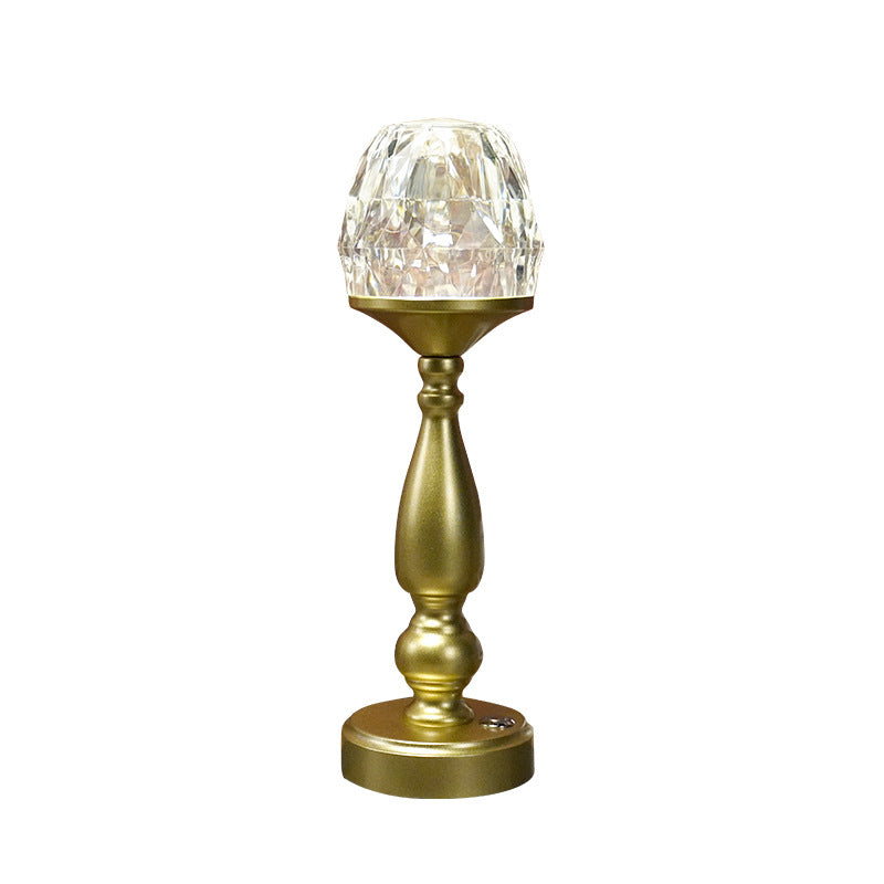 Gem Column Plastic Metal Table Lamp