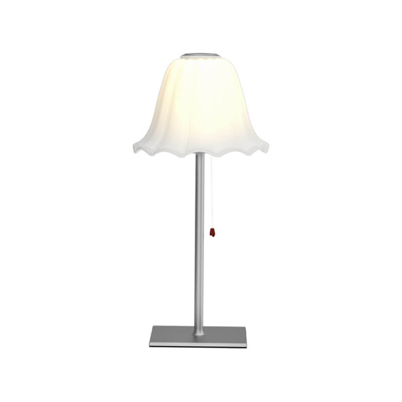 Glass Pod Pleated Pull Table Lamp