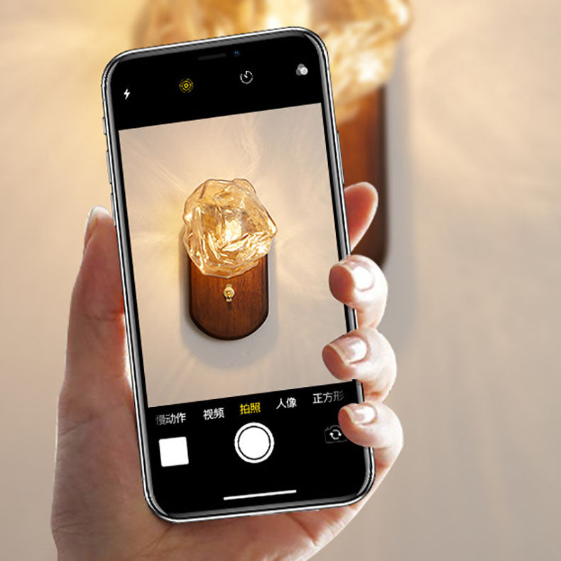 Oval Ice Cube Shape Wall Lamp