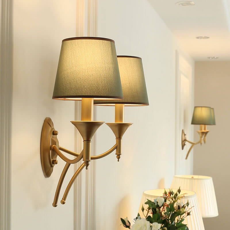 Iron Fabric Mushroom Wall Lamp