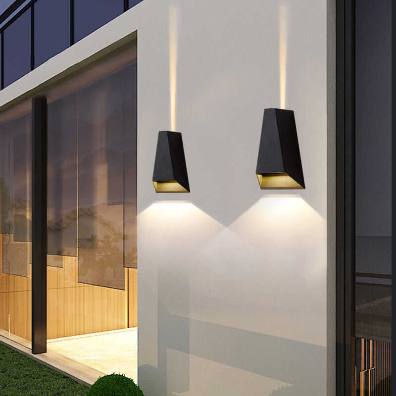 Trapezoid Up Down Illuminated Outdoor Light
