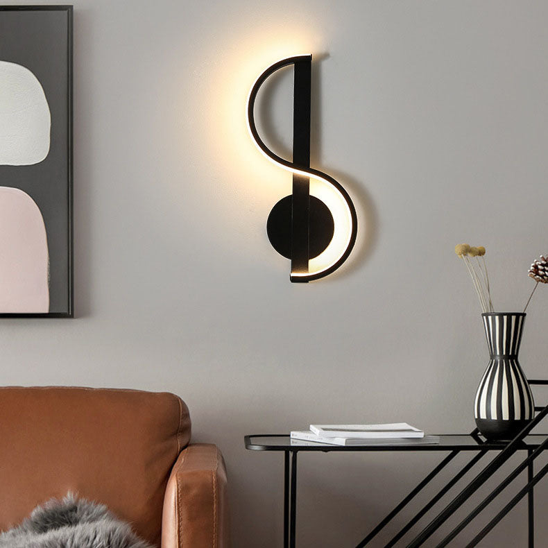 Music Note Silicone Line Wall Lamp