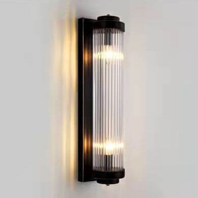 Crystal Cylinder Column Rotation 2-Light Wall Lamp