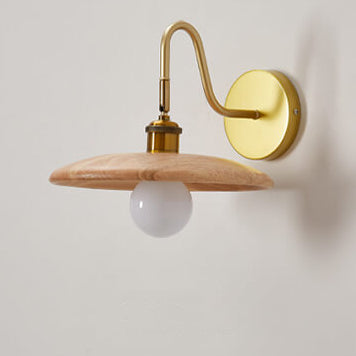 Wooden Tray Shaped Wall Lamp