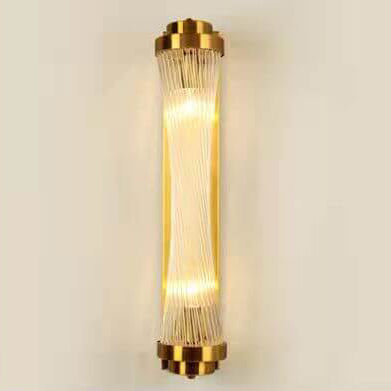 Crystal Cylinder Column Rotation 2-Light Wall Lamp