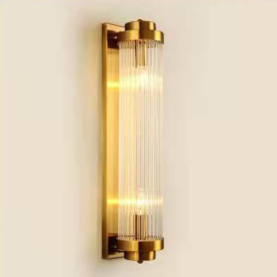 Crystal Cylinder Column Rotation 2-Light Wall Lamp