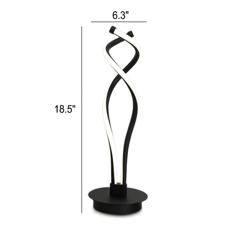 Twisted Aluminum Iron Table Lamp