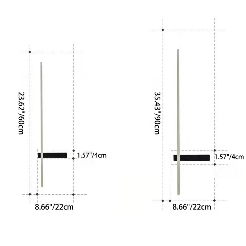 One Word Long Iron Outdoor Light