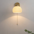 Striped Milk White Glass Wall Lamp