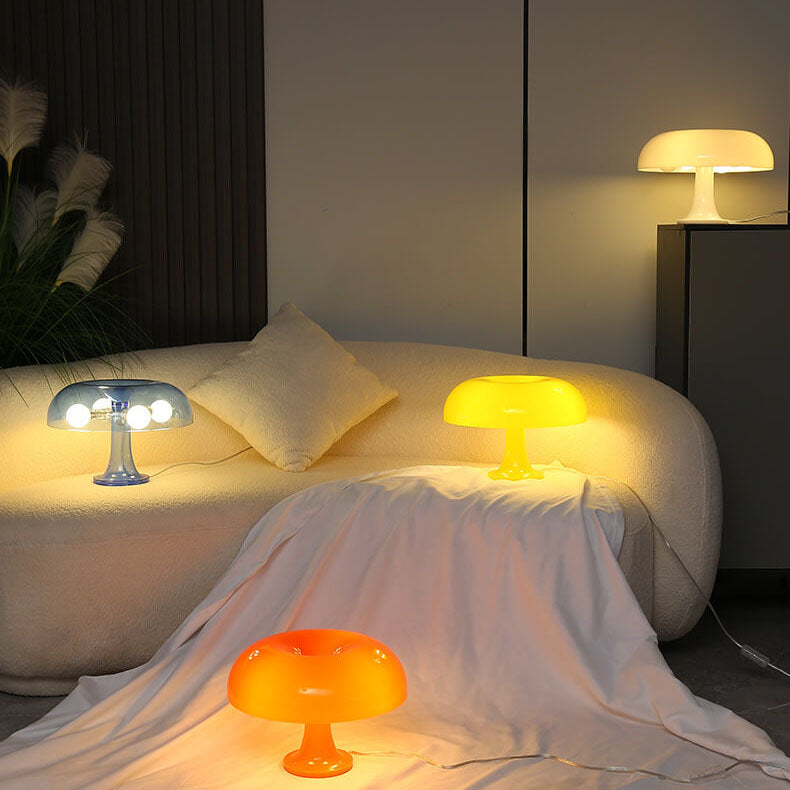 Mushroom Polyester Carbonate 4-Light Table Lamp