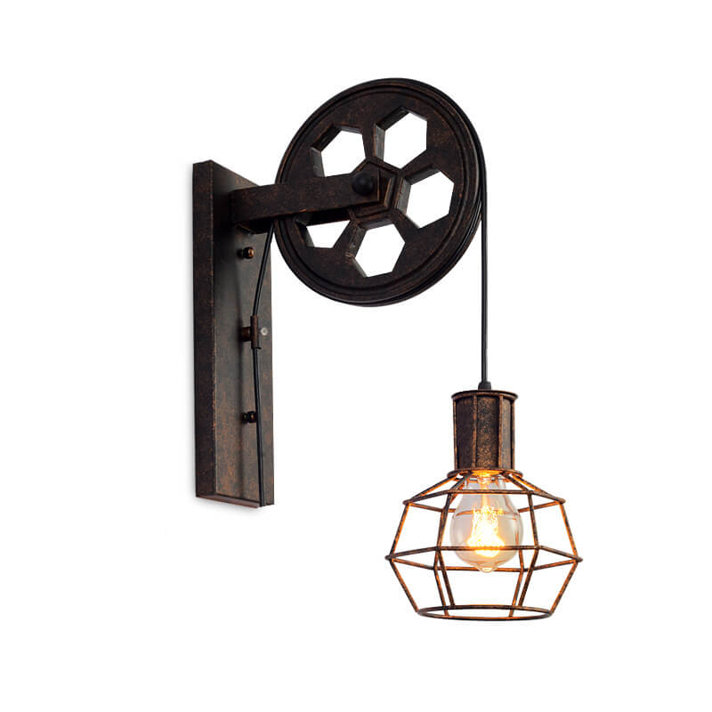 Pulley Iron Wall Lamp